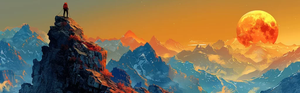 Illustration du rêve alpiniste
