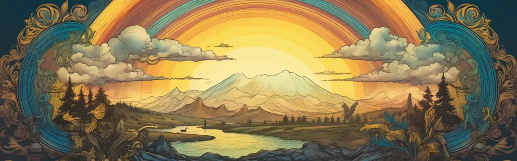 Illustration du rêve arc-en-ciel