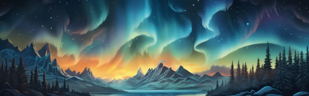 Illustration du rêve aurore boréale