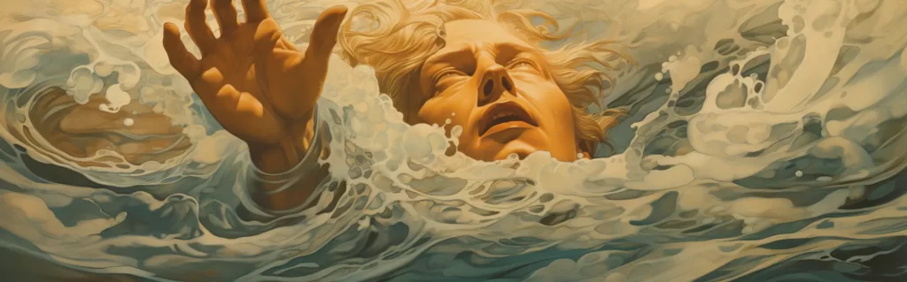 Illustration du rêve noyade