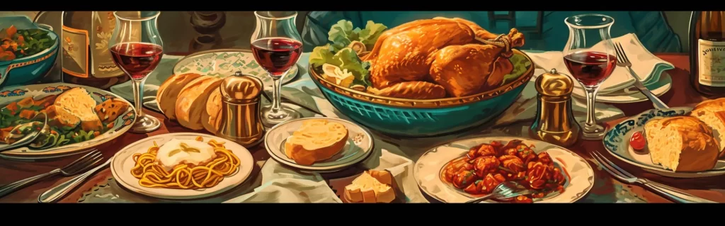 Illustration du rêve repas